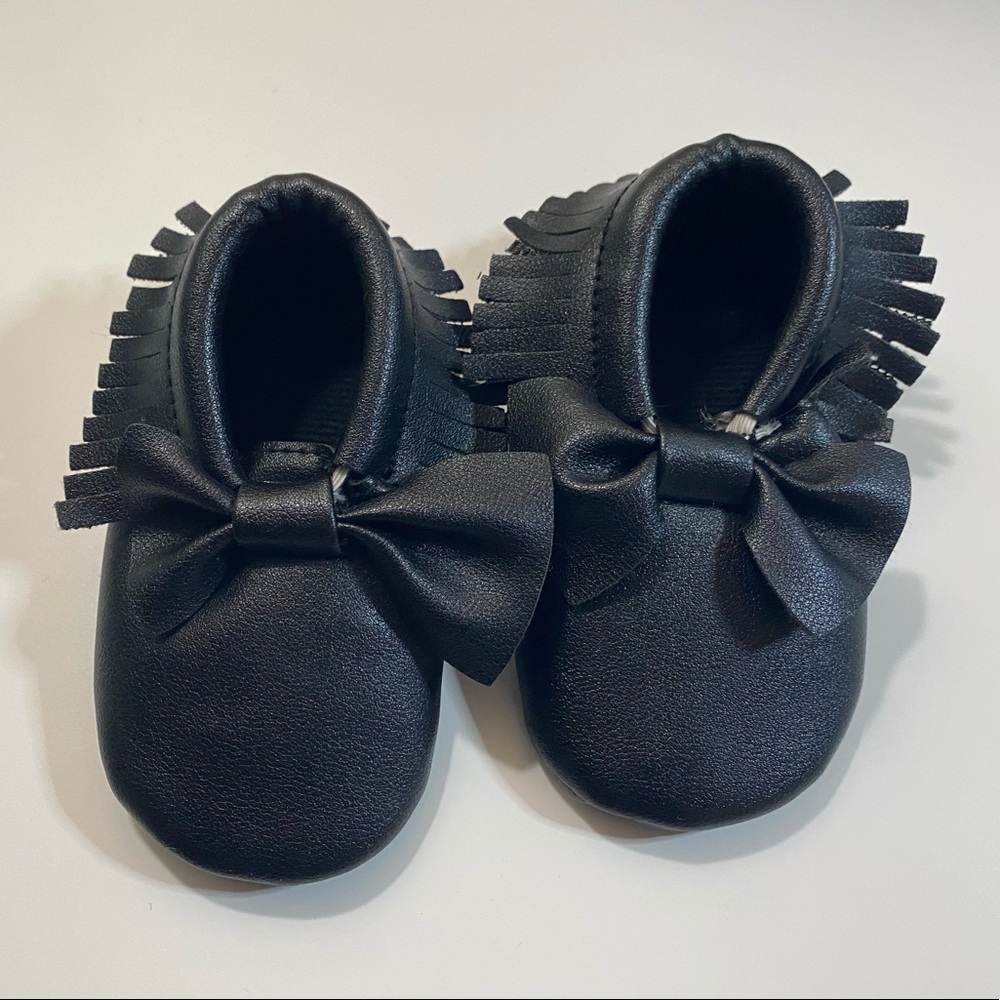 Black toddler moccasins